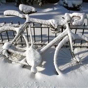 Picture Of Frozen Bicycle