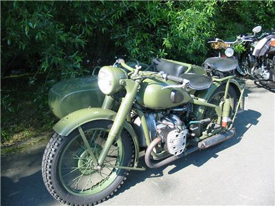 Picture Of Green Veteran Motorcycle
